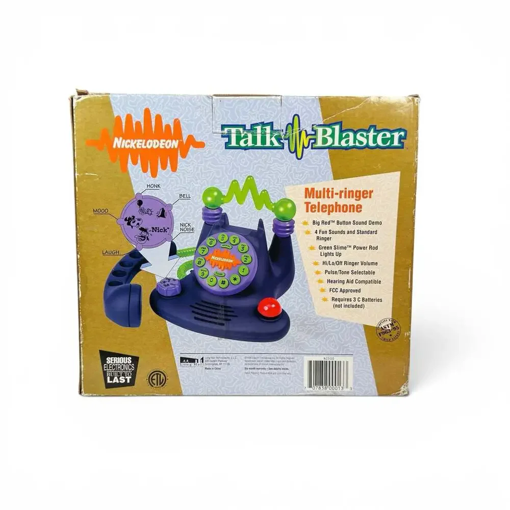 Vintage 1996 Nickelodeon Talk Blaster Multi-Ringer Telephone